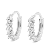 Sparkling Cluster Huggie Hoop Earring HO-2868