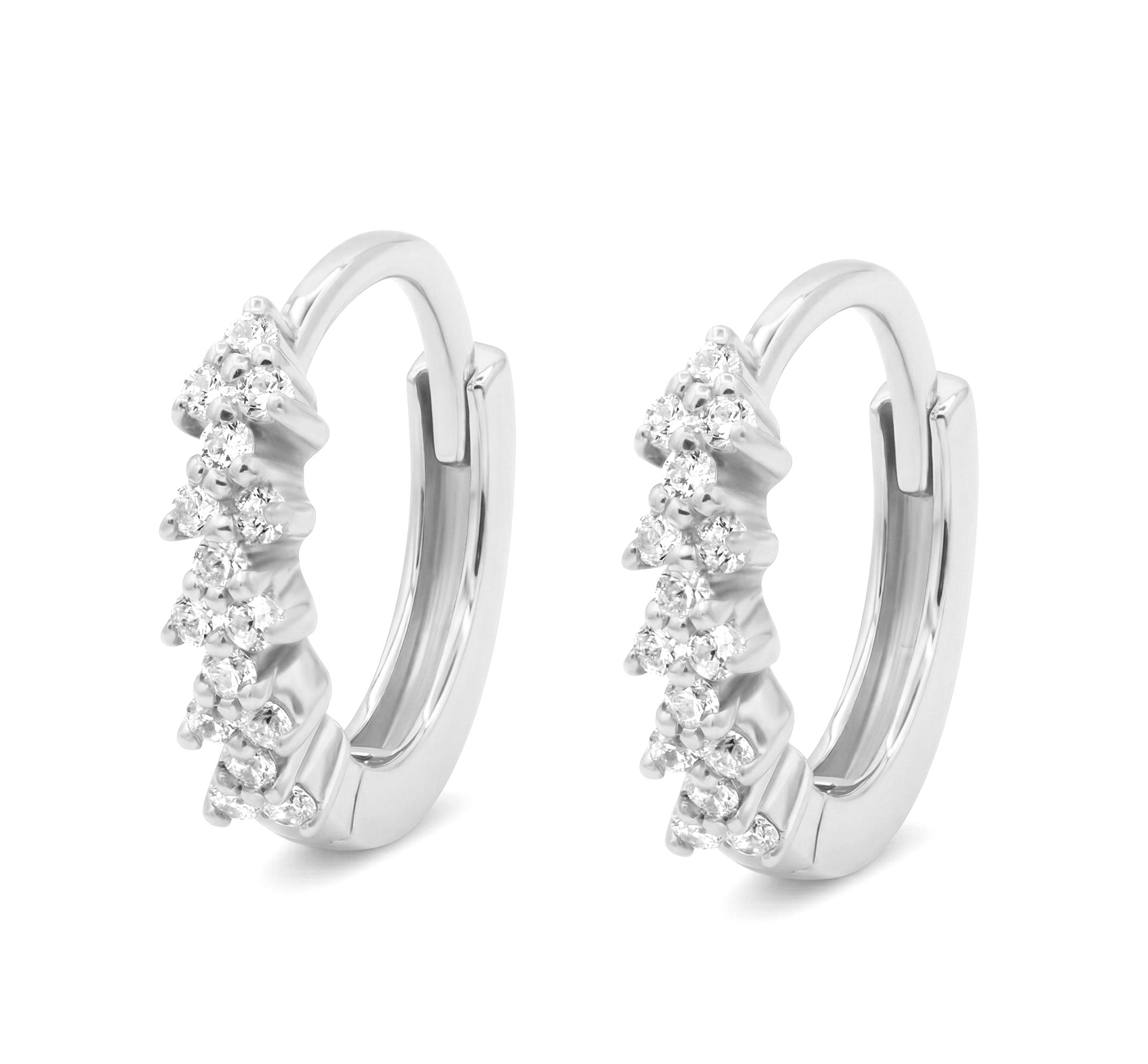 Sparkling Cluster Huggie Hoop Earring HO-2868