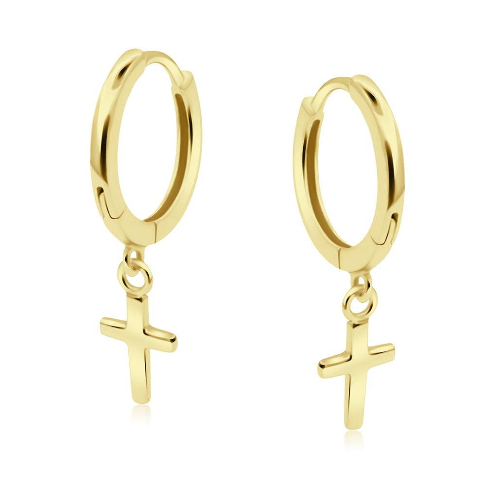 Cross Charm Huggie Earring HO-2870