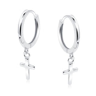Cross Charm Huggie Earring HO-2870
