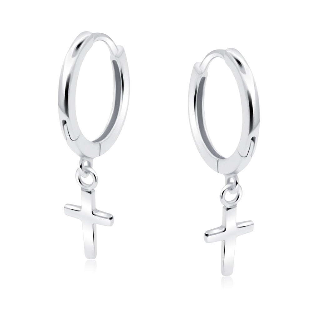 Cross Charm Huggie Earring HO-2870