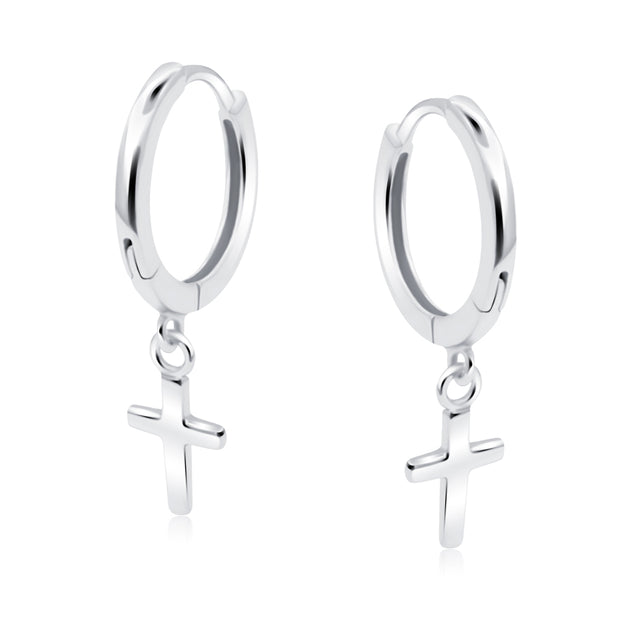 Cross Charm Huggie Earring HO-2870