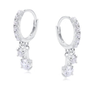 Dangling Crystal Hoop Earring HO-2875
