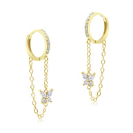 Butterfly with Chain Hoop Earring HO-2893