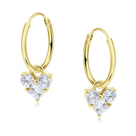 Hanging Heart Hoop Earring HO-2911