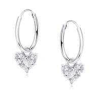 Hanging Heart Hoop Earring HO-2911