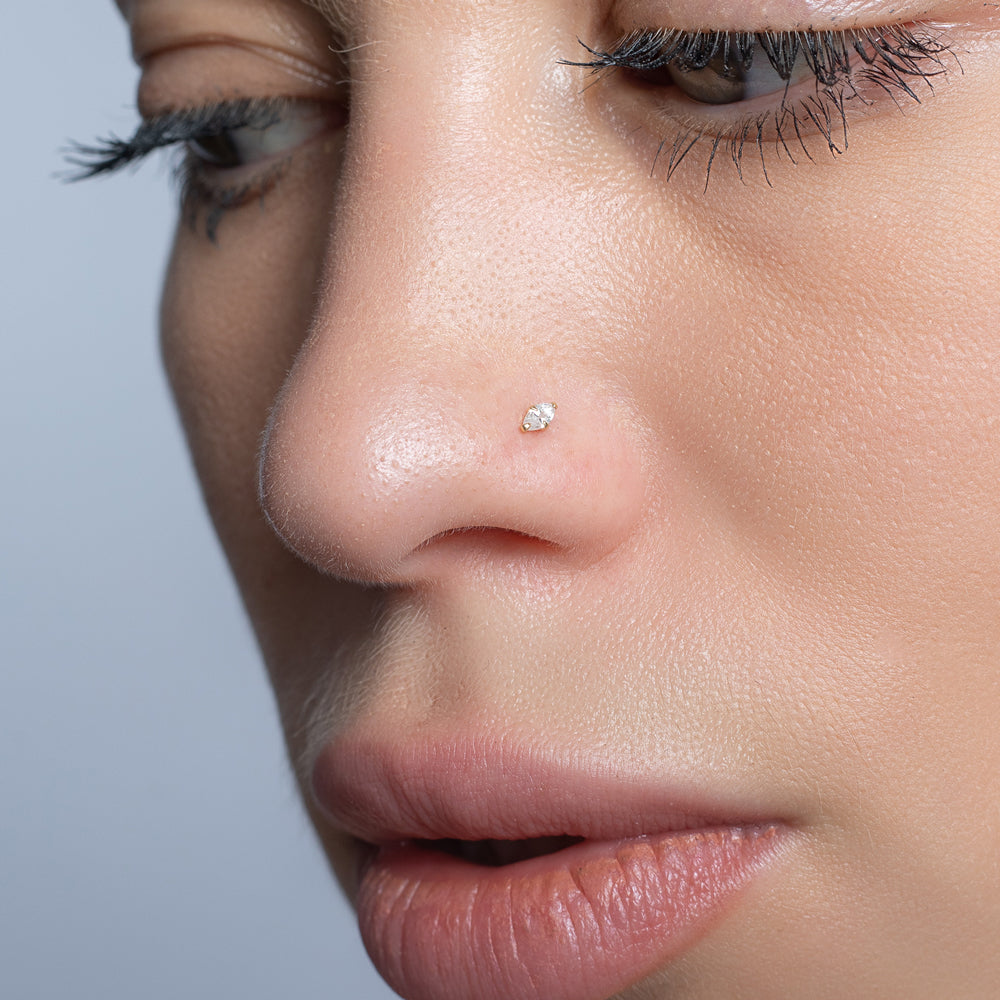 Marquise CZ Curved Nose Stud NSKB-160