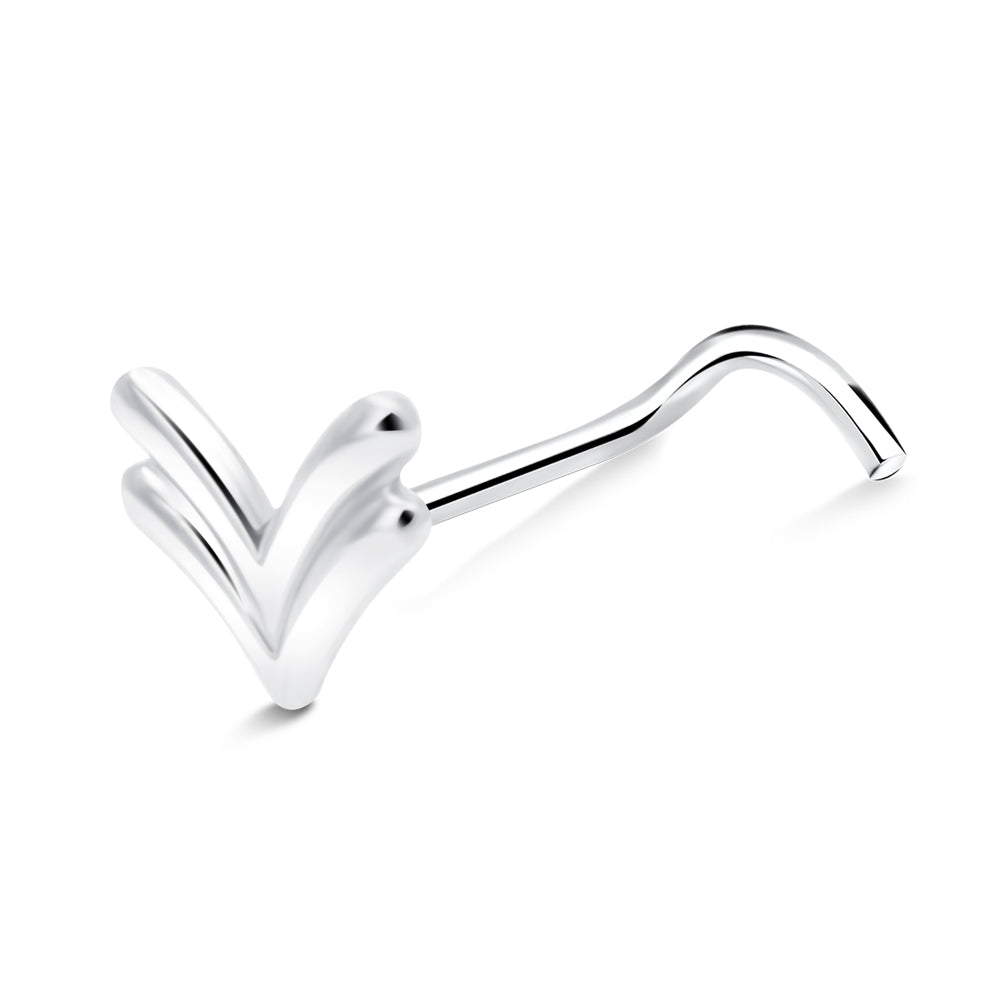 V Arrow Curved Nose Stud NSKB-1829