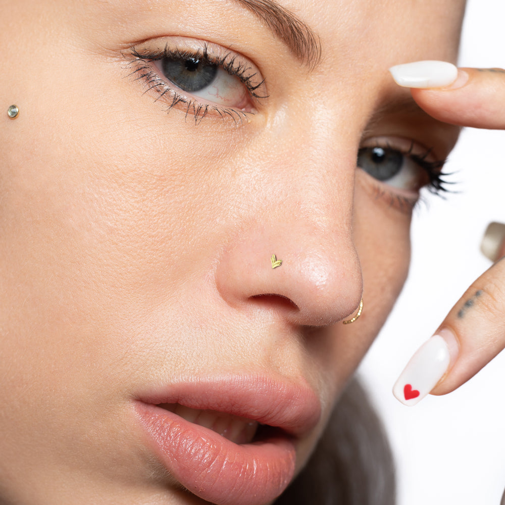 V Arrow Curved Nose Stud NSKB-1829