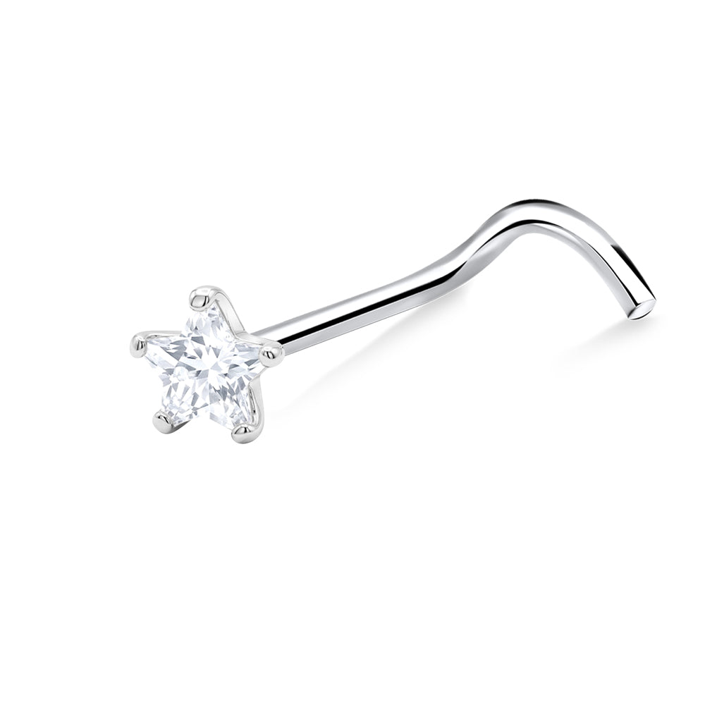 Shining Stars Curved Nose Stud NSKB-1922