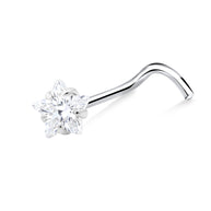 Shining Star CZ Curved Nose Stud NSKB-1935