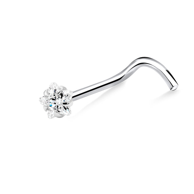 Little Star Shaped Curved Nose Stud NSKB-1936