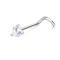 Heart Shaped Curved Nose Stud NSKB-1958
