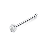 Classic Round Bezel Nose Stud NSKD-1897