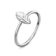 Sterling Silver Leaf Nose Ring NSKR-09