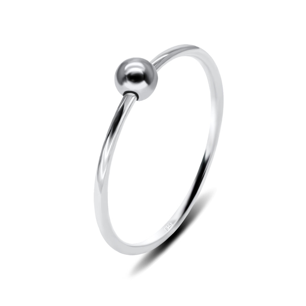 Silver Ball Nose Ring NSKR-62