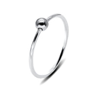 Silver Ball Nose Ring NSKR-1001