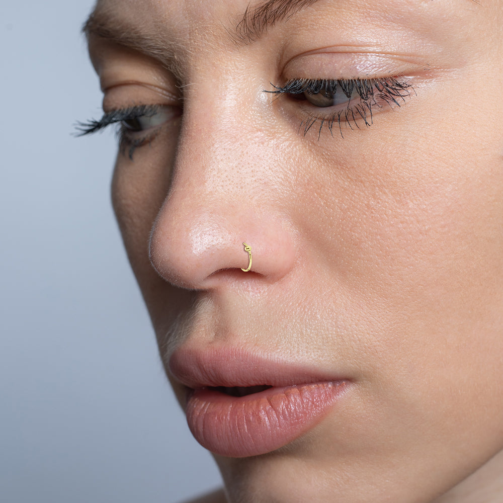 Silver Ball Nose Ring NSKR-1001