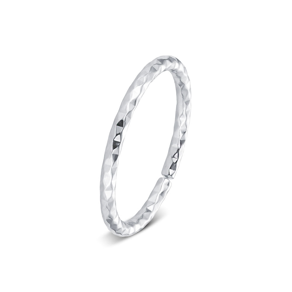 Diamond-Cut Faceted Nose Ring NSKR-1084