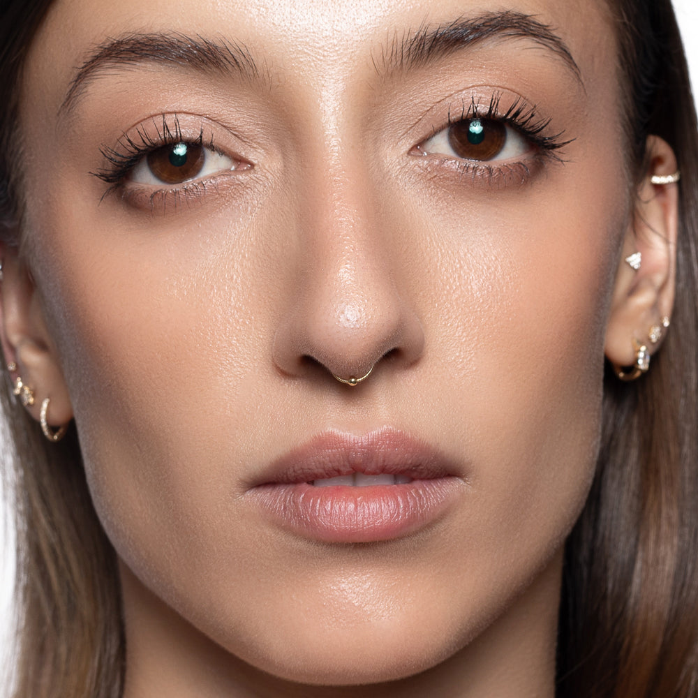 Silver Ball Nose Ring NSKR-62