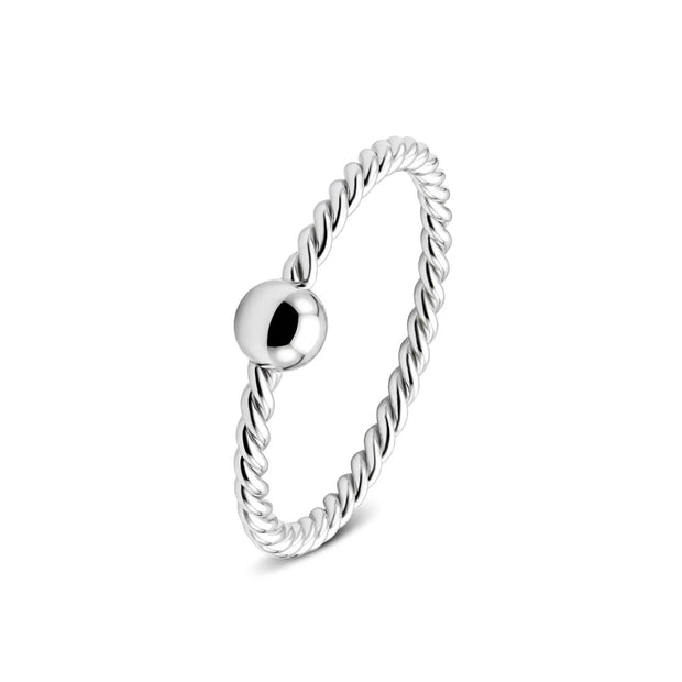 Twisted Band with Ball Nose Ring NSKR-67