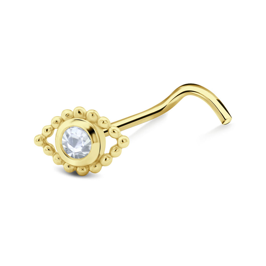 Eye Crystal Curved Nose Stud NSKZ-1747