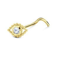 Eye Crystal Curved Nose Stud NSKZ-1747