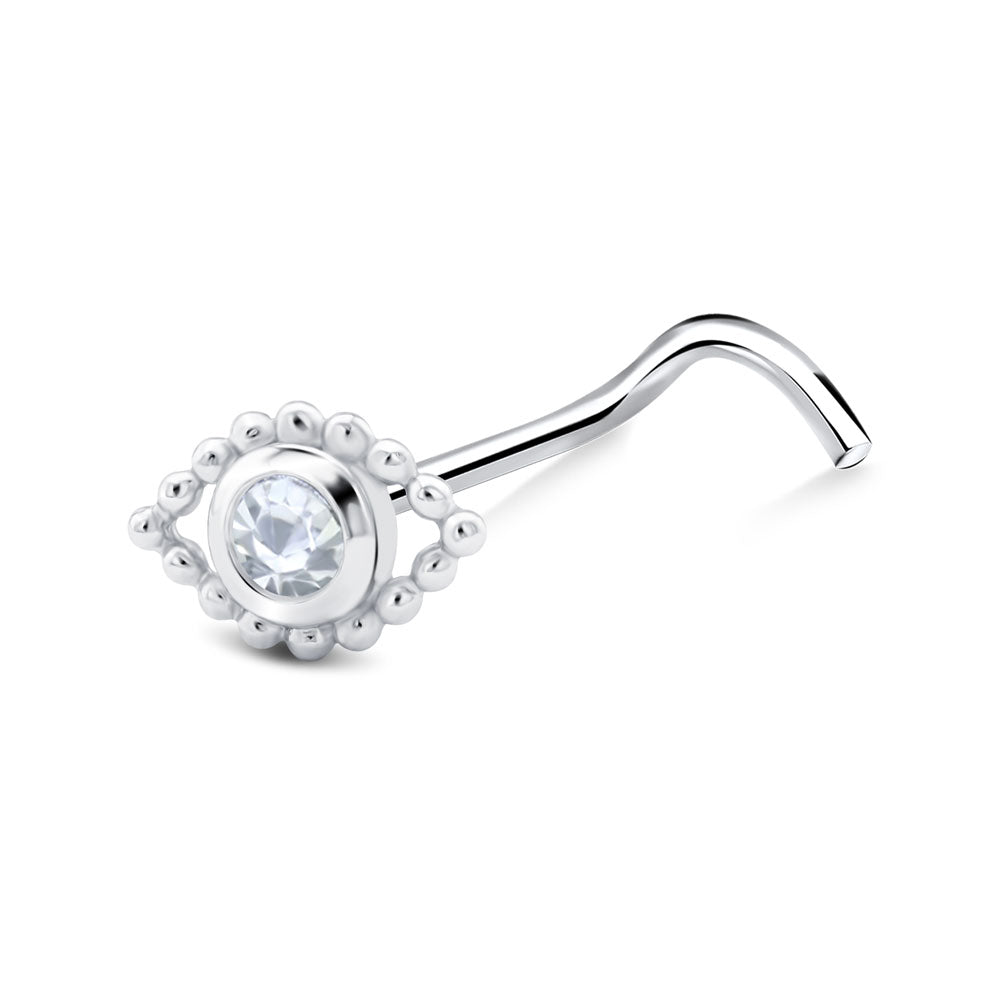 Eye Crystal Curved Nose Stud NSKZ-1747