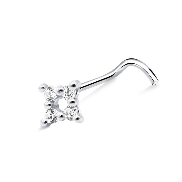 Sparkle Quad Cluster Nose Stud NSKZ-1892