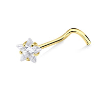 Star CZ Curved Nose Stud NSKZ-1932
