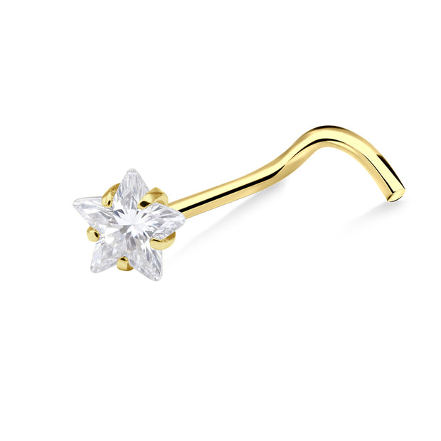Star CZ Curved Nose Stud NSKZ-1932