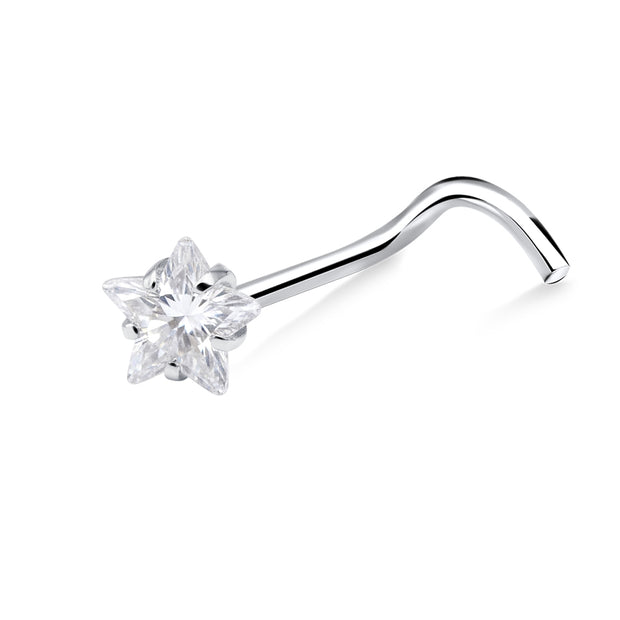 Star CZ Curved Nose Stud NSKZ-1932