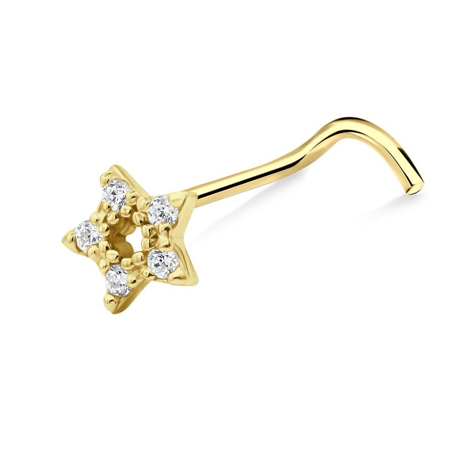 Star CZ Curved Nose Stud NSKZ-1946