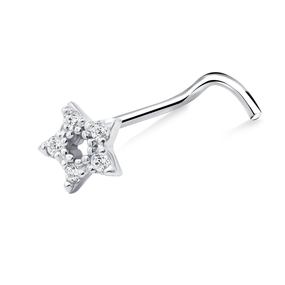 Star CZ Curved Nose Stud NSKZ-1946