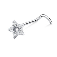 Star CZ Curved Nose Stud NSKZ-1946