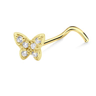 Dainty Butterfly Curved Nose Stud NSKZ-1947