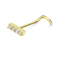 Dainty Crystal Curved Nose Stud NSKZ-1948