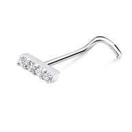 Dainty Crystal Curved Nose Stud NSKZ-1948