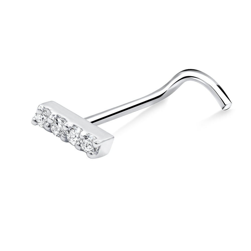 Dainty Crystal Curved Nose Stud NSKZ-1948