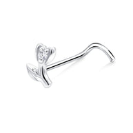 Rose Bud CZ Nose Stud NSKZ-1952