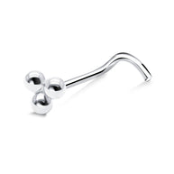 Triple Ball Cluster Nose Stud NSKZ-613