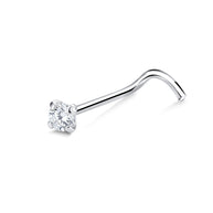 Clear Solitaire CZ Nose Stud NSKZ-825n