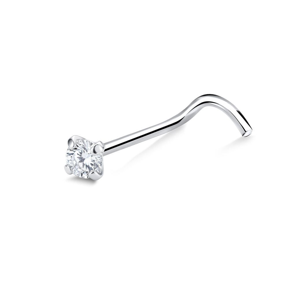 Clear Solitaire CZ Nose Stud NSKZ-825n