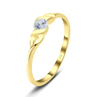 Spiral CZ Silver Ring NSR-2405