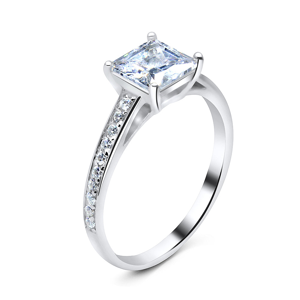 Aurora Princess CZ Silver Ring NSR-2830