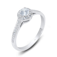 CZ Paved Band Silver Ring NSR-2897