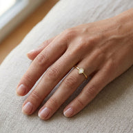 Crystal Teardrop Silver Ring NSR-2928