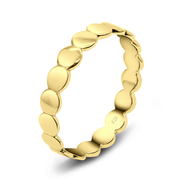 Roundy Disc Designed Silver Ring NSR-2975