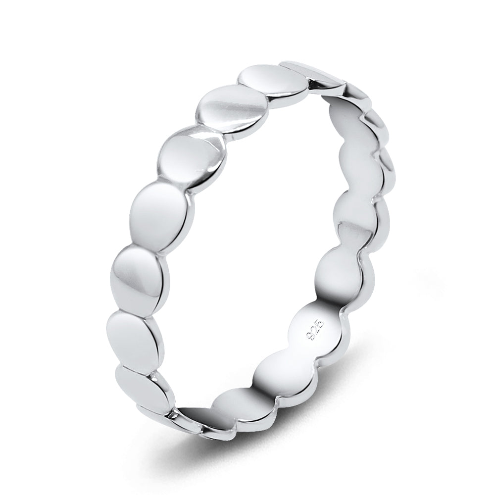 Roundy Disc Designed Silver Ring NSR-2975