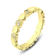 Heart CZ Design Silver Ring NSR-3172